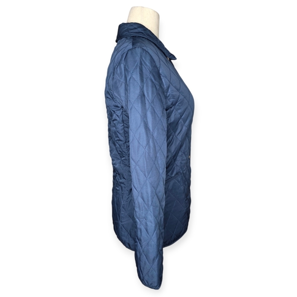 Steve & Barry’s Blue Quilted Snap Barn Jacket Women’s M Lightweight Coat - Picture 6 of 9